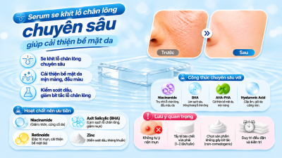 Serum se khít lỗ chân lông chuyên sâu giúp cải thiện bề mặt da